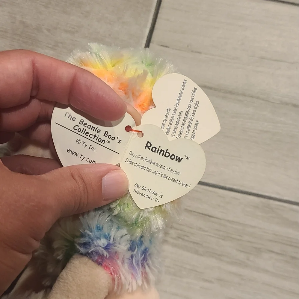 🍦 TY rainbow the lamb beanie boos🧋
